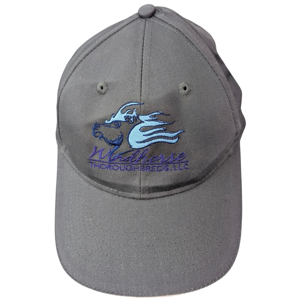 Windhorse Thoroughbreds LLC Cap Horse Embroidered Gray Port & Company‎ Strapback